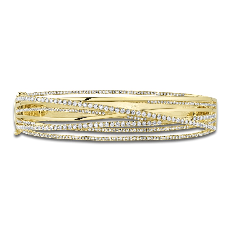 Main Image 1 of Shy Creation Diamond Bangle Bracelet 1-1/2 ct tw 14K Yellow Gold SC55025360ZS