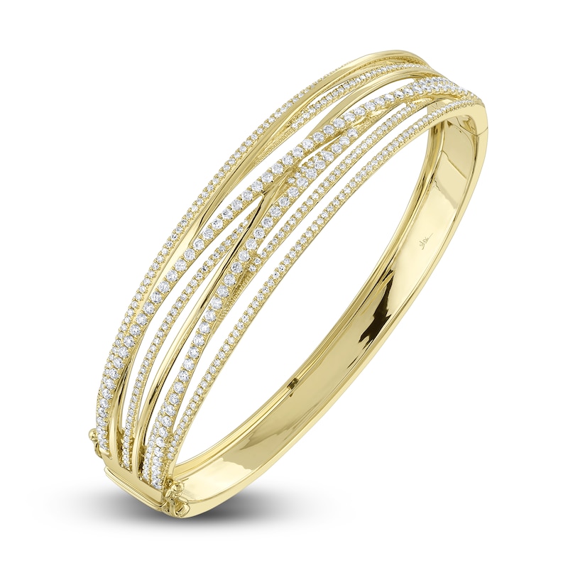 Main Image 2 of Shy Creation Diamond Bangle Bracelet 1-1/2 ct tw 14K Yellow Gold SC55025360ZS