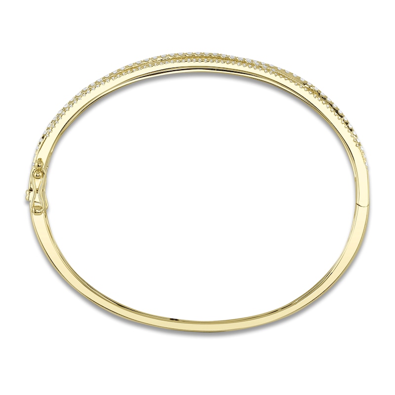 Shy Creation Diamond Bangle Bracelet 1-1/2 ct tw 14K Yellow Gold SC55025360ZS