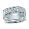 Thumbnail Image 0 of Scroll Braid Wedding Band 14K White Gold 8mm