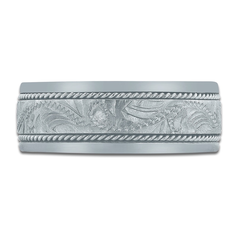 Main Image 3 of Scroll Braid Wedding Band 14K White Gold 8mm