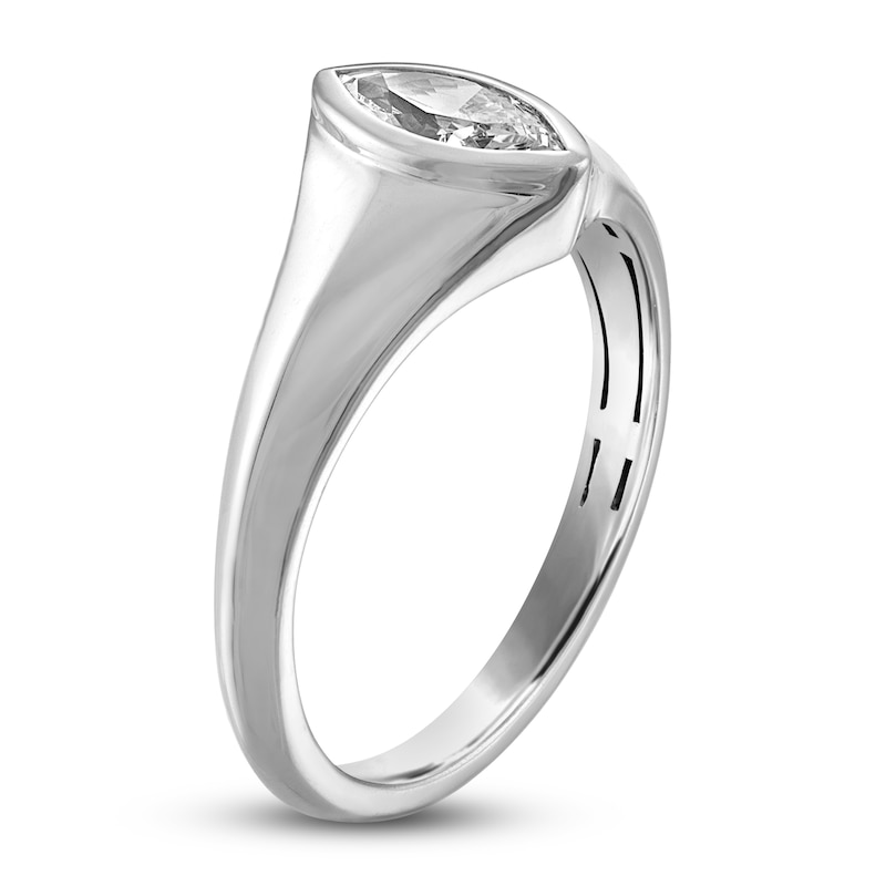 Main Image 2 of Marquise-Cut Diamond Solitaire Ring 1/2 ct tw 14K White Gold 9.4mm