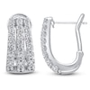 Thumbnail Image 1 of Diamond Three-Row Split Hoop Earrings 2 ct tw 14K White Gold
