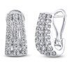 Thumbnail Image 2 of Diamond Three-Row Split Hoop Earrings 2 ct tw 14K White Gold