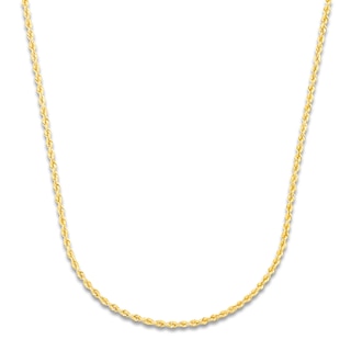 High-Polish Glitter Rope Chain 14K Yellow Gold 16" 1.8mm
