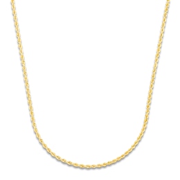 High-Polish Glitter Rope Chain 14K Yellow Gold 18" 1.8mm