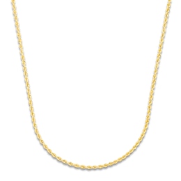 High-Polish Glitter Rope Chain 14K Yellow Gold 22" 1.8mm