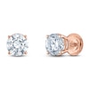 Thumbnail Image 2 of Round-Cut Lab-Created Diamond Solitaire Stud Earrings 5 ct tw 14K Rose Gold (F/SI2)