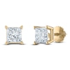 Thumbnail Image 2 of Princess-Cut Diamond Solitaire Stud Earrings 1 ct tw 14K Yellow Gold (I/I2)