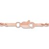 Thumbnail Image 4 of Semi-Solid Glitter Rope Chain Necklace 14K Rose Gold 18" 1.8mm