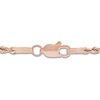 Thumbnail Image 4 of Semi-Solid Glitter Rope Chain Necklace 14K Rose Gold 22" 1.8mm