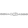 Thumbnail Image 2 of Semi-Solid Glitter Rope Chain Necklace 14K White Gold 18" 1.8mm