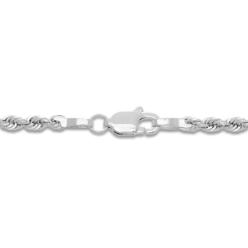 Main Image 2 of Semi-Solid Glitter Rope Chain Necklace 14K White Gold 18" 1.8mm