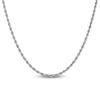 Thumbnail Image 1 of Semi-Solid Glitter Rope Chain Necklace 14K White Gold 18" 2mm