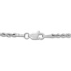 Thumbnail Image 2 of Semi-Solid Glitter Rope Chain Necklace 14K White Gold 20" 2mm