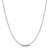 Thumbnail Image 1 of Semi-Solid Glitter Rope Chain Necklace 14K Rose Gold 30" 2.4mm