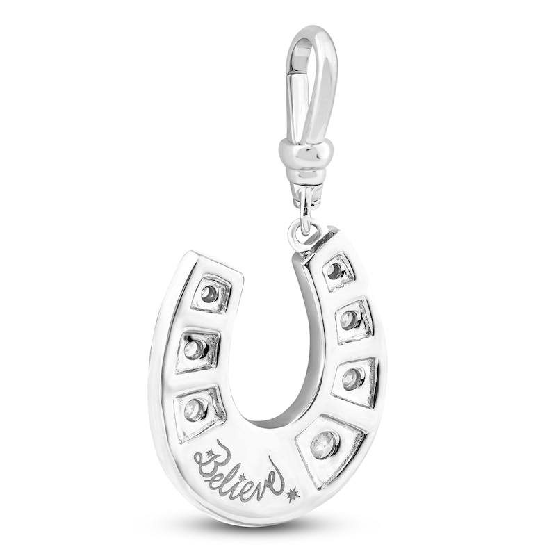 Main Image 2 of Charm'd by Lulu Frost Diamond Lucky Seven Horseshoe Charm 1/2 ct tw 10K White Gold