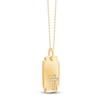 Thumbnail Image 2 of Children's Diamond Accent Cross Necklace 18K Yellow Gold 10"