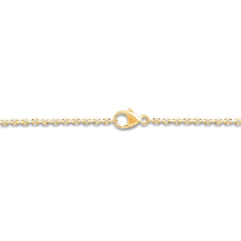 Main Image 3 of Children's Diamond Accent Cross Necklace 18K Yellow Gold 10"
