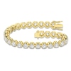Thumbnail Image 1 of Lab-Grown Diamond Tennis Bracelet 8 ct tw 14K Yellow Gold 7.25"