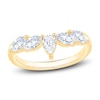 Thumbnail Image 1 of Lab-Grown Marquise and Pear Diamond Anniversary Ring 1 ct tw 14K Yellow Gold