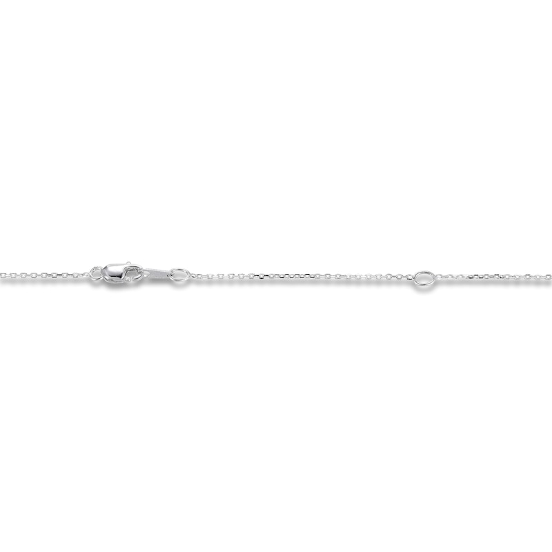 Main Image 3 of Rectangle-Cut Natural Swiss Blue Topaz & London Blue Topaz Necklace 10K White Gold 18"