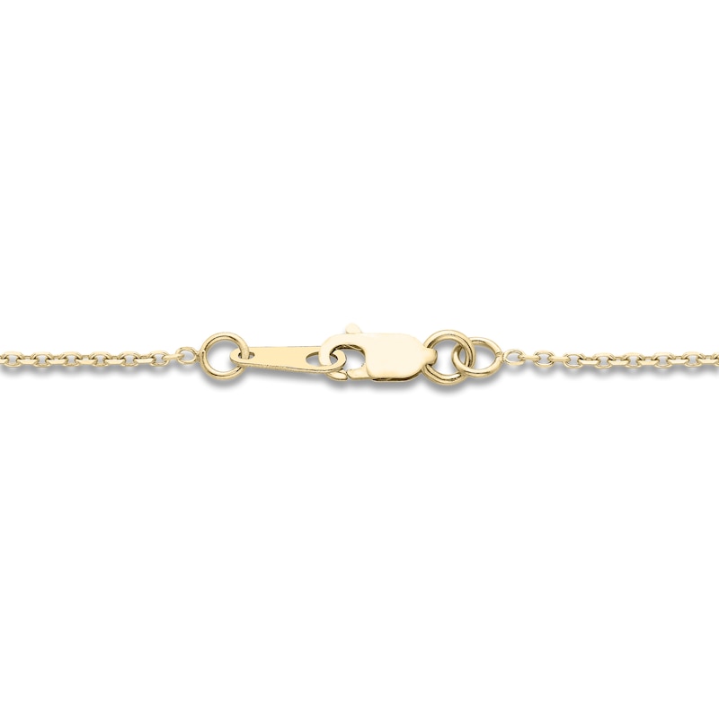 Main Image 3 of Engravable Sideways Cross Necklace 14K Yellow Gold 18" Adjustable