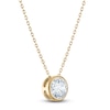 Thumbnail Image 2 of Certified Round-Cut Diamond Bezel-Set Solitaire Necklace 1-1/2 ct tw 14K Yellow Gold 18" (I1/I)