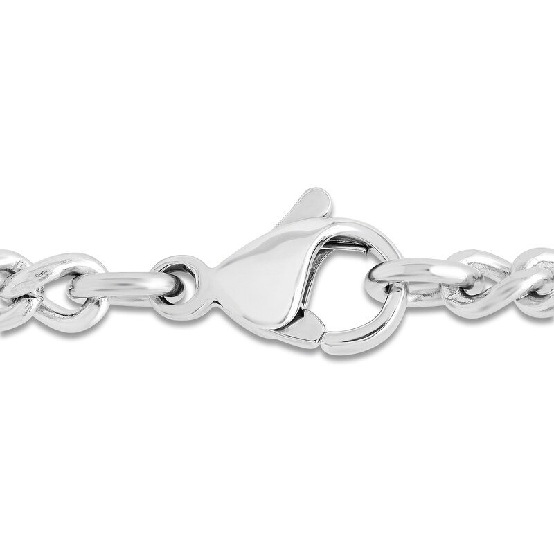 Main Image 3 of Men's Diamond Dog Tag Necklace 1/10 ct tw Stainless Steel & Yellow Ion Plating 24"