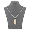 Thumbnail Image 4 of Men's Diamond Dog Tag Necklace 1/10 ct tw Stainless Steel & Yellow Ion Plating 24"