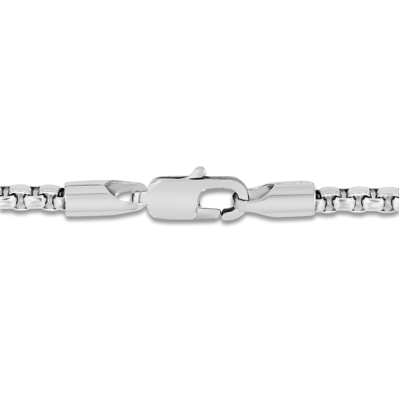 Main Image 3 of Men's Black & White Diamond Hexagon Necklace 1/3 ct tw Stainless Steel & Black Ion Plating 24"