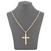Thumbnail Image 4 of Men's Diamond Cross Necklace 1/20 ct tw Yellow Ion-Plated Stainless Steel 24"