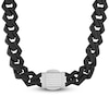 Thumbnail Image 1 of Diamond Clasp Link Necklace 1/2 ct tw Stainless Steel & Black Ion Plating 20"