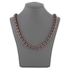 Thumbnail Image 5 of Men's Satin-Finish Link Necklace Brown & Black Ion-Plated Stainless Steel 24"