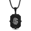 Thumbnail Image 1 of Men's Black Diamond Eagle Necklace 3/4 ct tw Black Ion-Plated Stainless Steel 24"