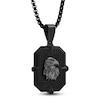 Thumbnail Image 2 of Men's Black Diamond Eagle Necklace 3/4 ct tw Black Ion-Plated Stainless Steel 24"