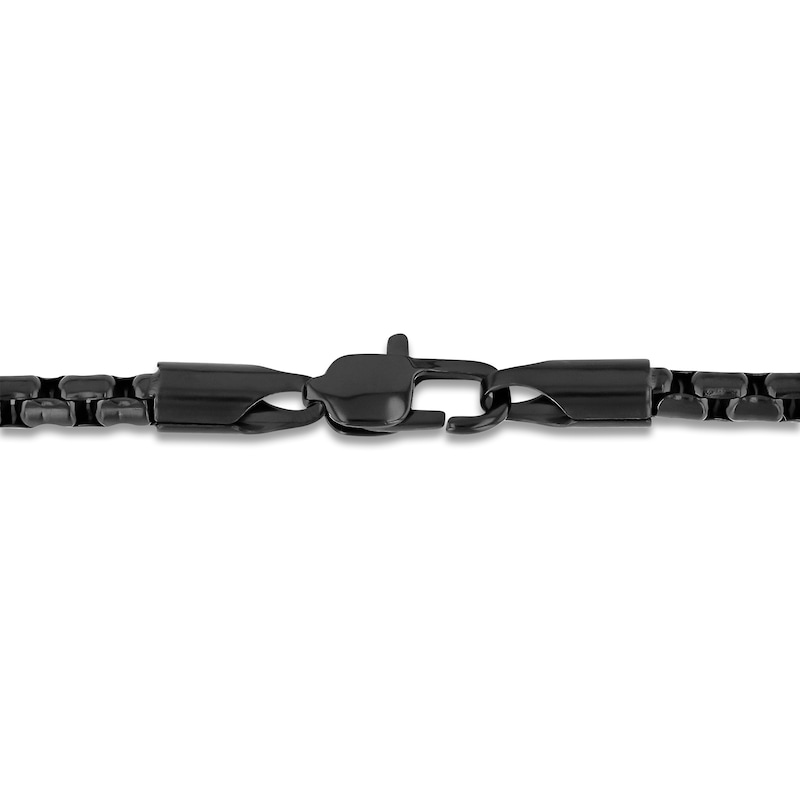 Main Image 3 of Men's Black Diamond Eagle Necklace 3/4 ct tw Black Ion-Plated Stainless Steel 24"