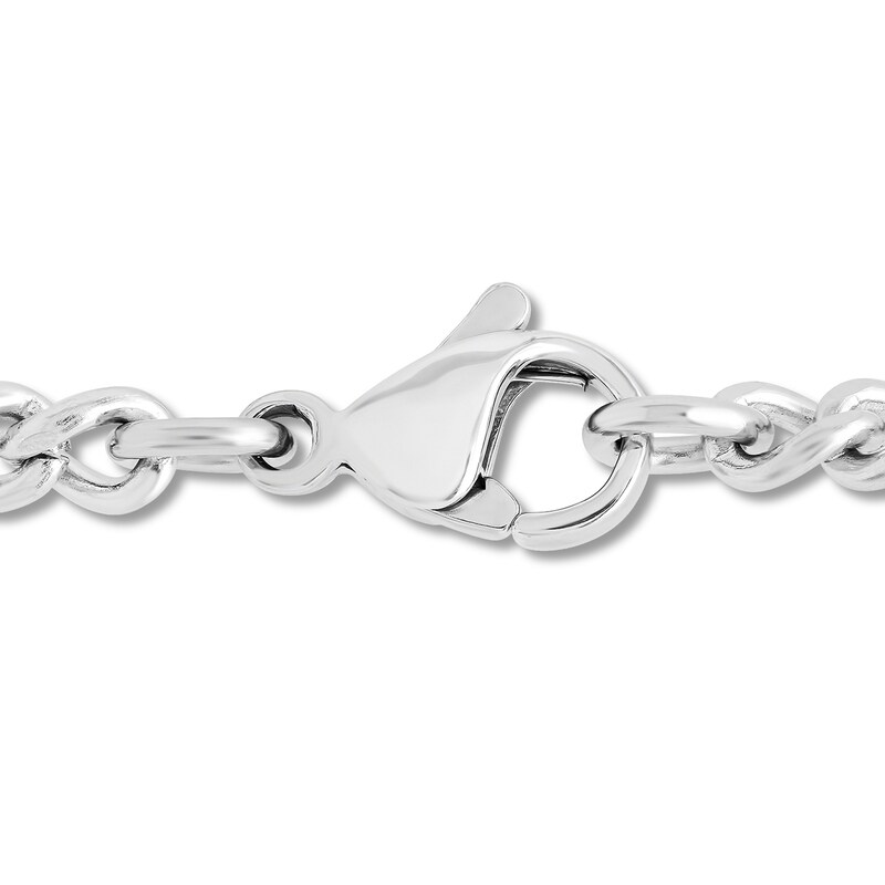 Main Image 3 of Men's Diamond Cross Hammered Medallion Necklace 1/20 ct tw Stainless Steel & Yellow Ion-Plating 24"