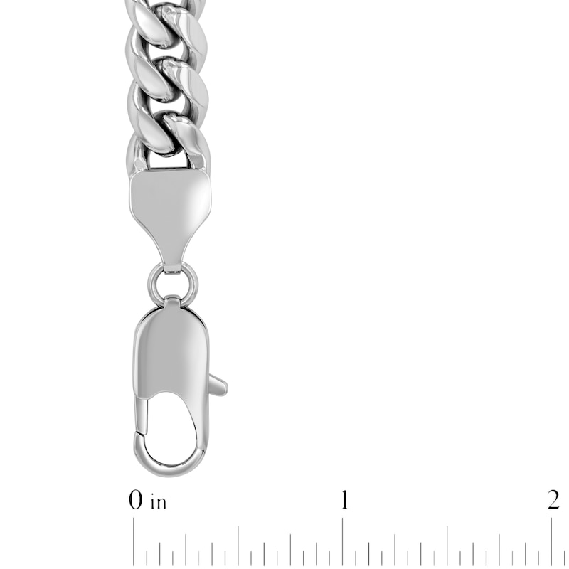Main Image 4 of Men's Diamond Cushion-Shaped Pendant Curb Chain Necklace 1/2 ct tw Stainless Steel & Yellow Ion Plating 20"