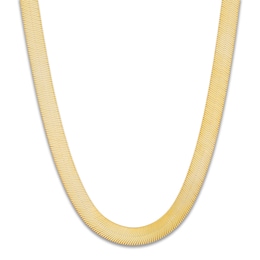 Solid Herringbone Chain Necklace 5.53mm 10K Yellow Gold 20"