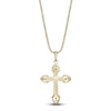 Thumbnail Image 3 of Men's Black Onyx Cross Necklace Yellow Ion-Plated Stainless Steel 24"