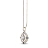 Thumbnail Image 2 of Men's Black & White Diamond Compass Necklace 1/3 ct tw 14K Yellow Gold-Plated Sterling Silver 24"