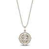 Thumbnail Image 3 of Men's Black & White Diamond Compass Necklace 1/3 ct tw 14K Yellow Gold-Plated Sterling Silver 24"