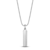 Thumbnail Image 3 of Men's Natural Black Onyx Bar Necklace Sterling Silver 24"