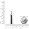 Thumbnail Image 5 of Men's Natural Black Onyx Bar Necklace Sterling Silver 24"