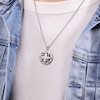 Thumbnail Image 6 of Men's Natural Howlite & Black Onyx Star Necklace Sterling Silver 24"