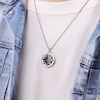 Thumbnail Image 7 of Men's Natural Howlite & Black Onyx Star Necklace Sterling Silver 24"