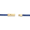 Thumbnail Image 3 of Men's Foxtail Chain Necklace 4mm Blue & Yellow Ion-Plated Stainless Steel 22"
