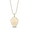 Thumbnail Image 3 of Men's Natural Malachite & Rectangle Smoky Quartz Shield Necklace 14K Yellow Gold-Plated Sterling Silver 24"