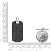 Thumbnail Image 5 of Men's Natural Black Spinel Dog Tag Necklace Sterling Silver 24"
